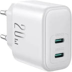 شاحن JOYROOM TCF21EU الأصلي 20W مع كابل TGX5G – منفذين USB + Type-C