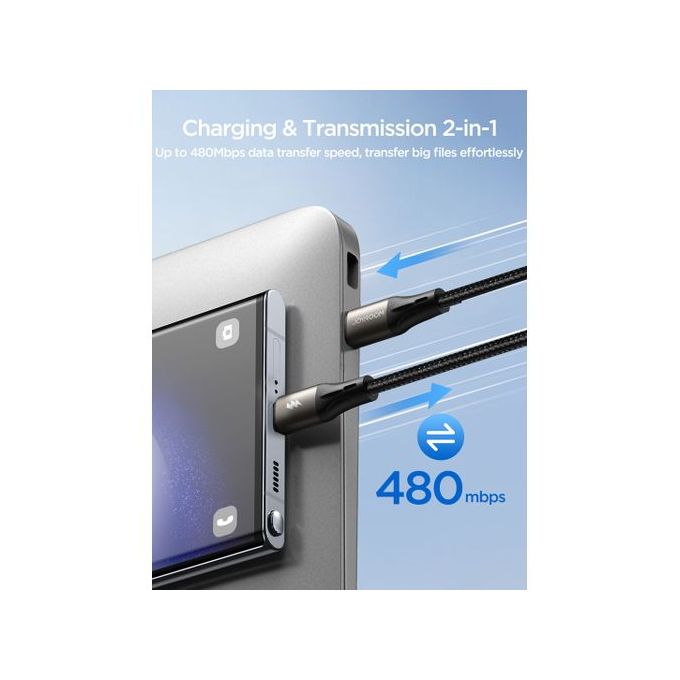 Joyroom Original 100W Fast Charging & Data Cable USB-C to USB-C | كابل شحن ونقل بيانات فائق السرعة