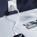 شاحن JOYROOM TCF21EU الأصلي 20W مع كابل TGX5G – منفذين USB + Type-C