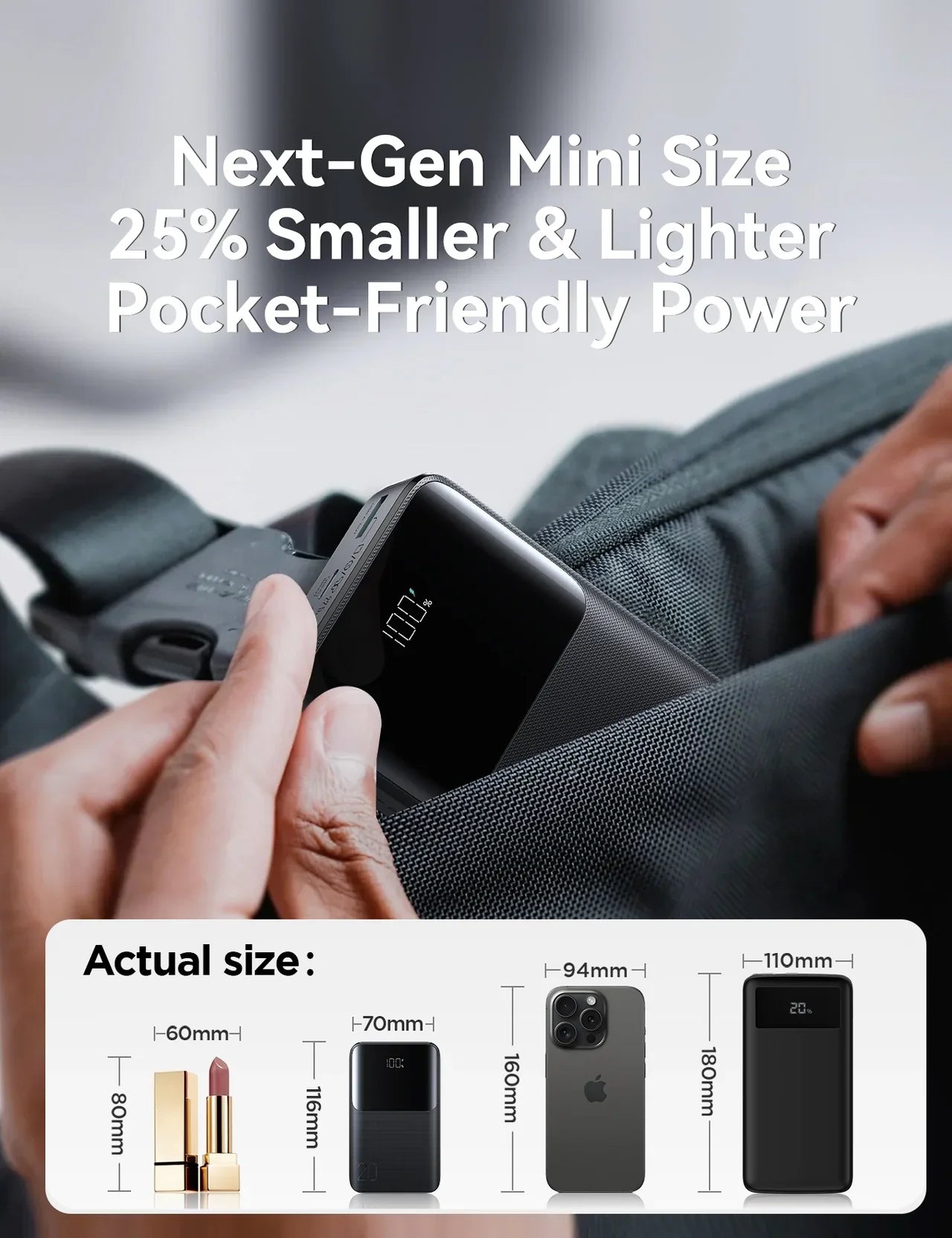 باور بنك JOYROOM MINI QP192 سعة 20000mAh (22.5W)