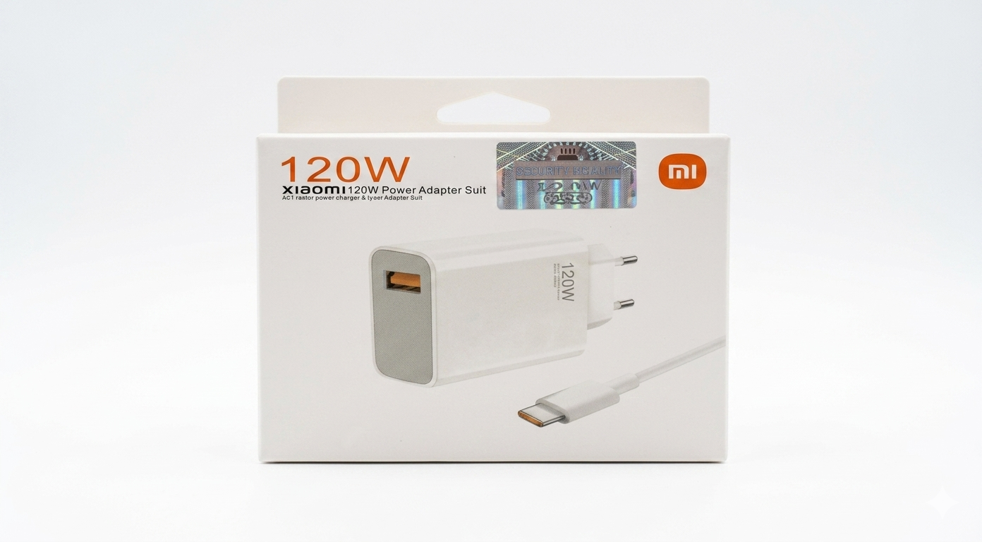 شاحن شاومي الأصلي 120W فائق السرعة مع كابل Type-C – Xiaomi 120W HyperCharge Original