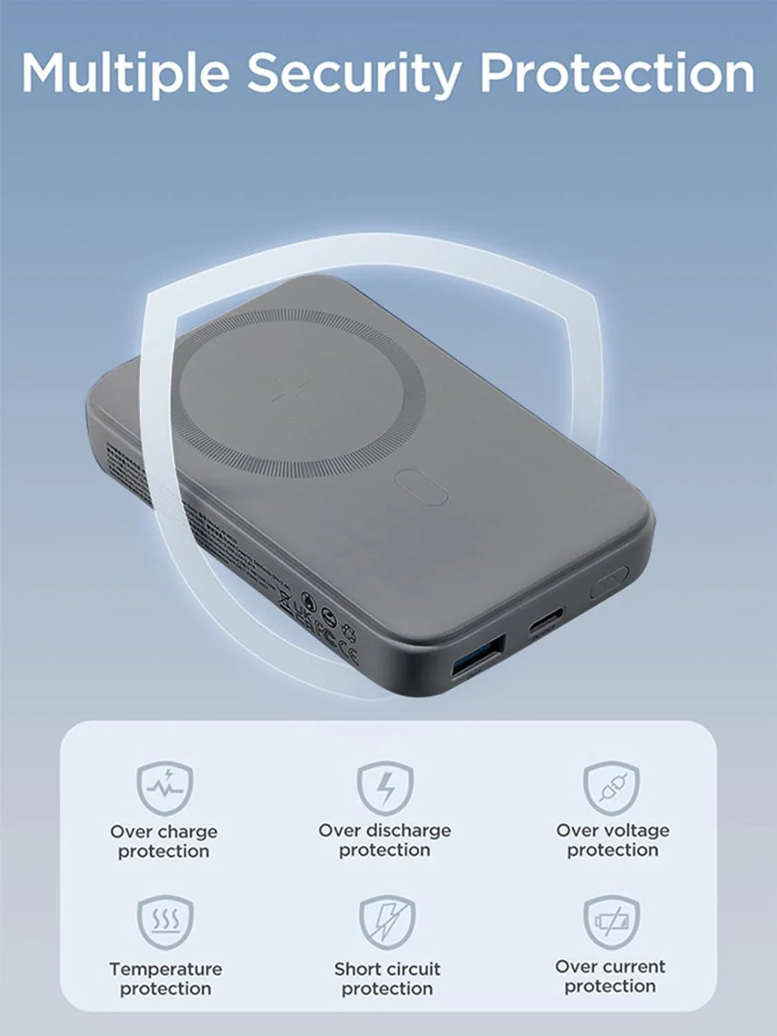 باور بنك JOYROOM JR-W020 سعة 10000mAh لاسلكي مغناطيسي 20W