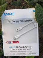 Anker USB-C to Lightning Fast Charging Cable | كابل شحن سريع لأجهزة iPhone أصلي