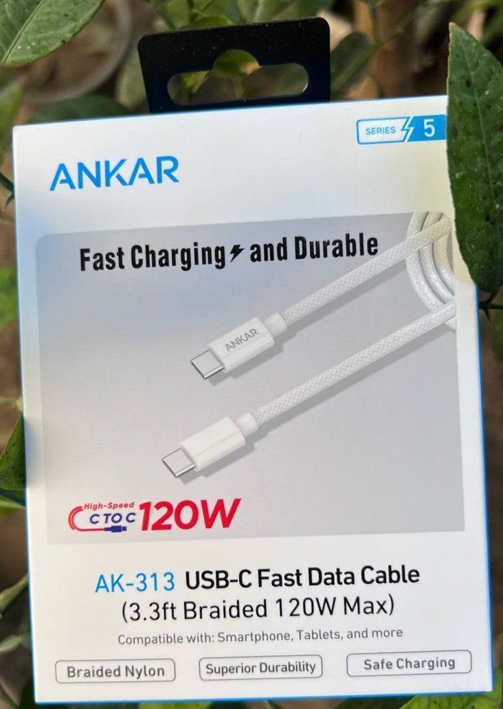 Anker USB-C to USB-C Fast Charging Cable | كابل شحن ونقل بيانات سريع أصلي