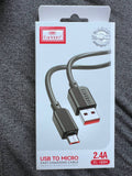 Earldom USB-A to Micro USB Fast Charging Data Cable | كابل شحن ونقل بيانات سريع أصلي