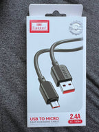 Earldom USB-A to Micro USB Fast Charging Data Cable | كابل شحن ونقل بيانات سريع أصلي