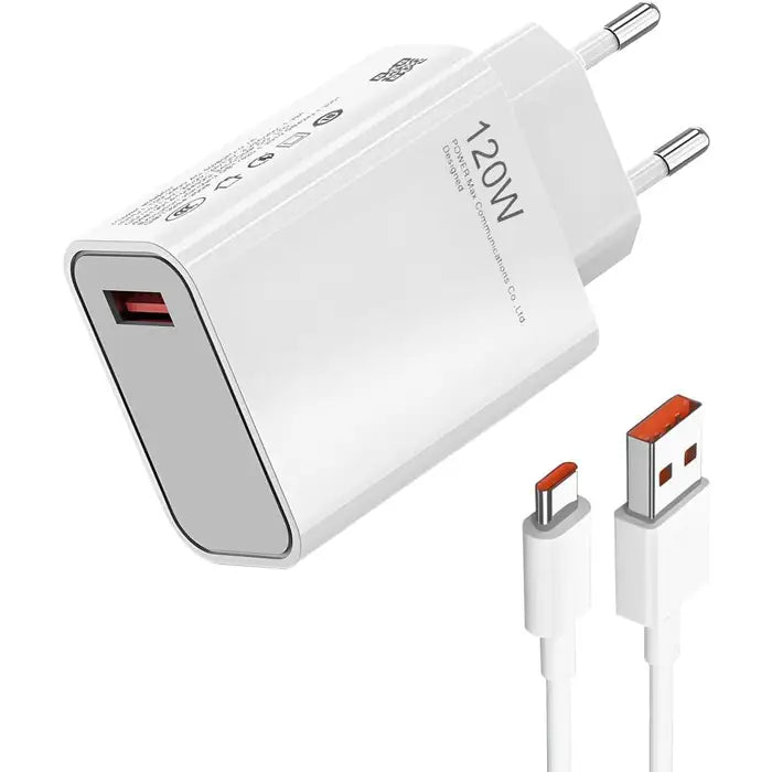 شاحن شاومي الأصلي 120W فائق السرعة مع كابل Type-C – Xiaomi 120W HyperCharge Original