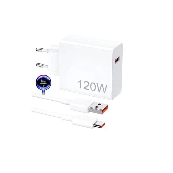 شاحن شاومي الأصلي 120W فائق السرعة مع كابل Type-C – Xiaomi 120W HyperCharge Original
